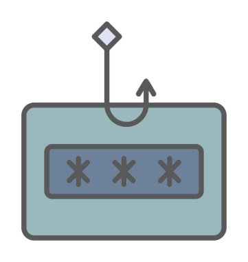  phishing line simgesi vektör illüstrasyon tasarımı