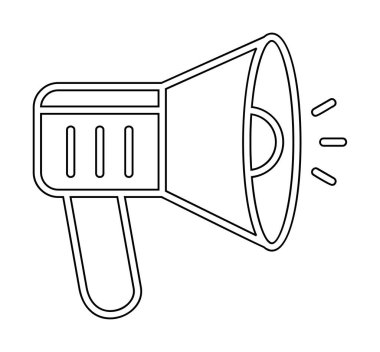 megafon ikonu. Hoparlör vektör illüstrasyonu. düz dizayn