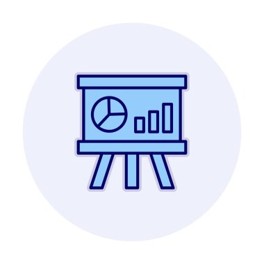 Whiteboard simgesinin vektör illüstrasyonu