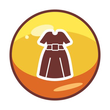 elbise web simgesi, vektör illüstrasyonu