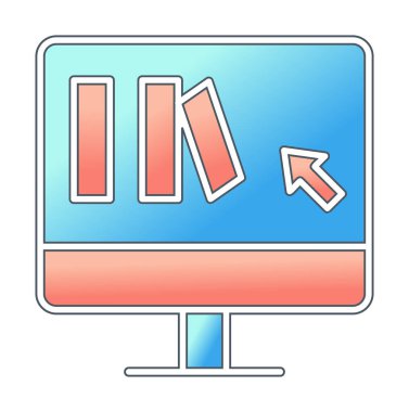 Basit Çevrimiçi Kitap satın alma simgesi, vektör illüstrasyonu