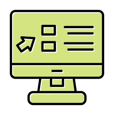 Basit Online Course Üniversitesi simgesi, vektör illüstrasyonu