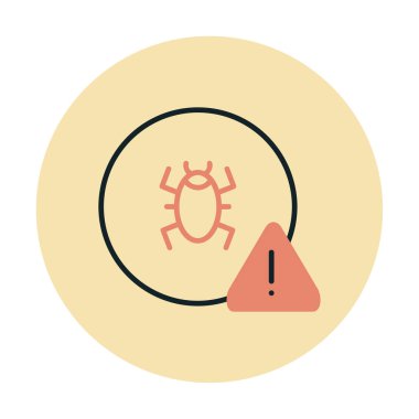 CD virüs ikon vektör illüstrasyonu