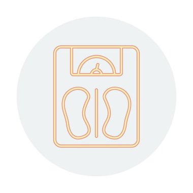 Basit Ağırlık Ölçekleme simgesi, vektör illüstrasyonu