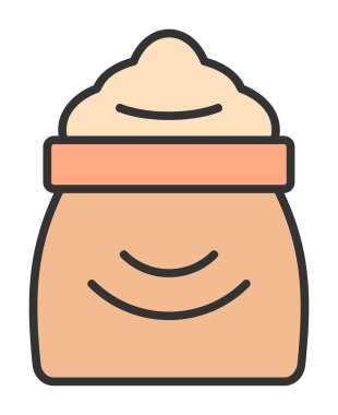 Şeker düzlüğü simgesi, vektör illüstrasyonu  