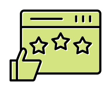 düz Gözden Geçirme simgesi vektör çizimi