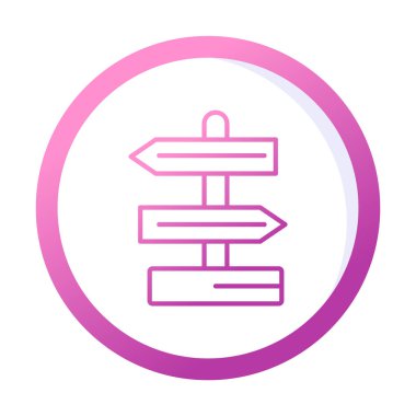 Yön işareti. Web simgesi basit tasarım 