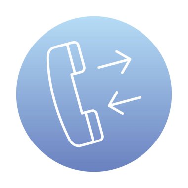 Telefon var. Web simgesi vektör illüstrasyonu