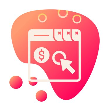 Her Tıklama simgesine Öde, vektör illüstrasyonu