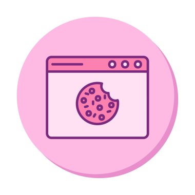 Basit Web Kurabiyeleri simgesi, vektör illüstrasyonu