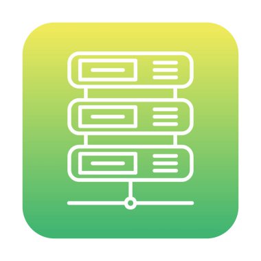 Veri sunucu simgesinin vektör illüstrasyonu 