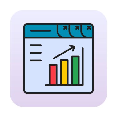 büyüme grafik simgesini, vektör çizim