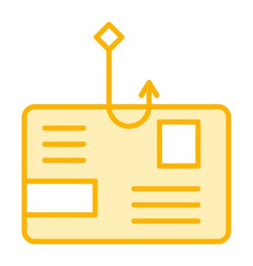  phishing line simgesi vektör illüstrasyon tasarımı