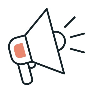 megafon ikonu. Hoparlör vektör illüstrasyonu. düz dizayn