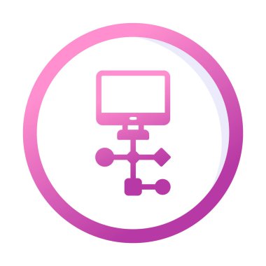 Çalışma akışı simgesi tasarımı, vektör illüstrasyonu                            