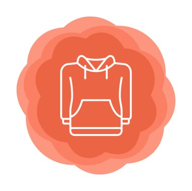 Basit kapüşonlu simge, vektör çizimi