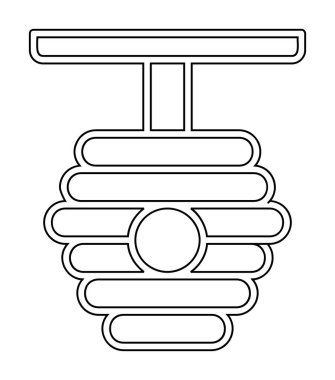 Arı kovanı simgesi vektör illüstrasyonu