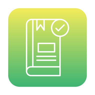  Kitap Denetimi İşaretleme simgesi, vektör illüstrasyonu   