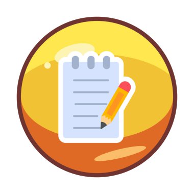 Not defteri web simge vektör çizim