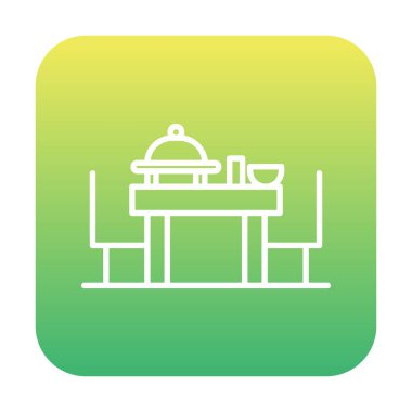 Basit ziyafet simgesi, vektör illüstrasyonu