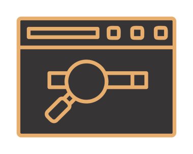 Web tarayıcı simgesi, vektör illüstrasyonu basit tasarım