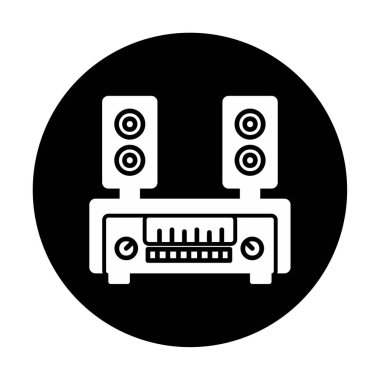 renk çizgisi ses hoparlörleri vektör çizimi 