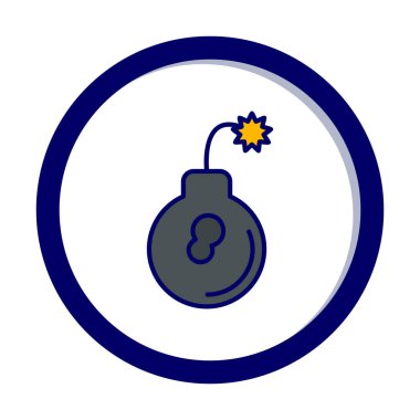 Bomba simgesi vektör illüstrasyonu