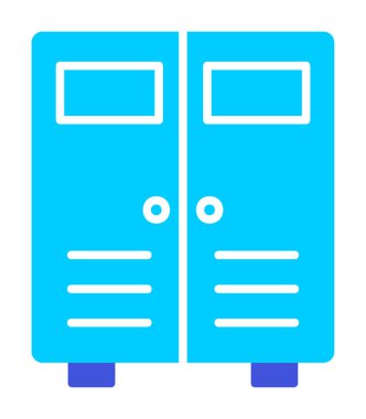 Lockers web simgesi, vektör illüstrasyonu                