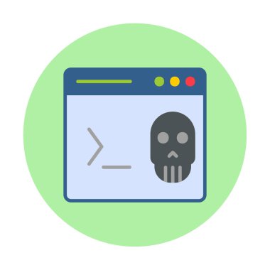 bilgisayar terminali simgesi, vektör illüstrasyonu basit tasarım