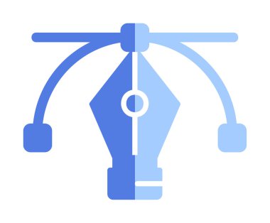 Basit kalem aracı simgesi, vektör illüstrasyonu