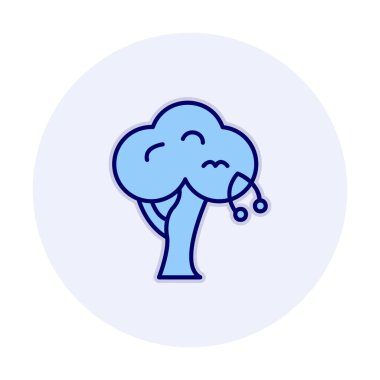 Kiraz Ağacı web simgesi, vektör illüstrasyonu