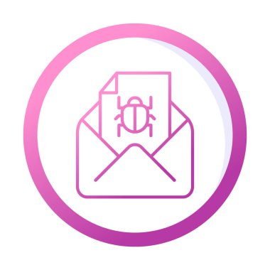 Basit çöp posta harfi simgesi, vektör illüstrasyonu