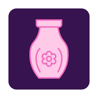 sake in jar simgesi, düz vektör illüstrasyonu