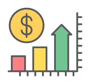 Artan ikon vektör illüstrasyonunun fiyatı