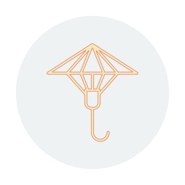 şemsiye simgesi vektör illüstrasyonu 