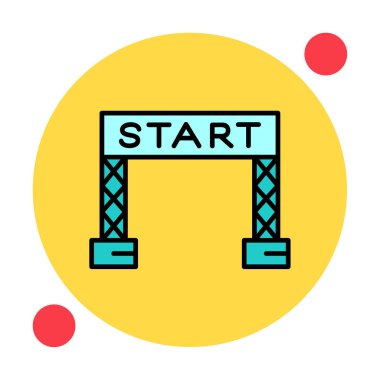 satır simge vektör çizim başlatmak