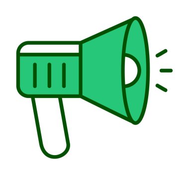 megafon ikonu. Hoparlör vektör illüstrasyonu. düz dizayn