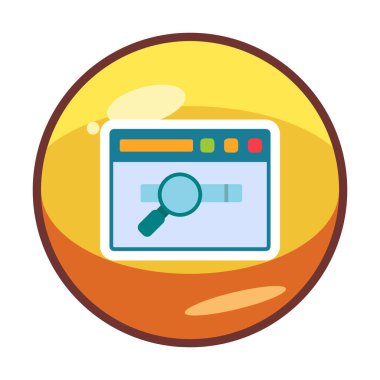 Web tarayıcı simgesi, vektör illüstrasyonu basit tasarım