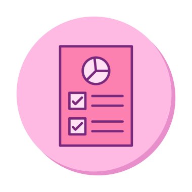 Çalışma Raporu simgesinin vektör illüstrasyonu