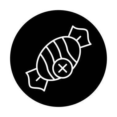 Basit Şekersiz simge, vektör illüstrasyonu