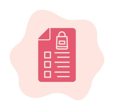 Alışveriş listesi simgesini, illüstrasyon vektör 