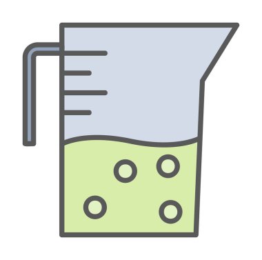 Beaker modern simgesinin vektör illüstrasyonu                          