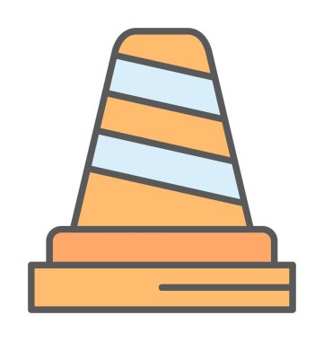 Trafik konisi vektör simgesi modern basit vektör illüstrasyonu