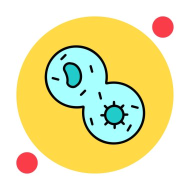 Mitoz web simgesi, vektör illüstrasyonu