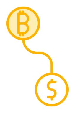Bitcoin kripto döviz vektör çizimi 