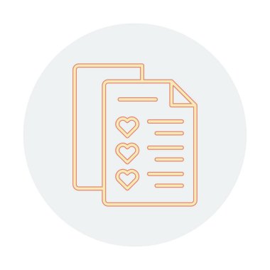 Dilek listesi. Web simgesi basit illüstrasyon 