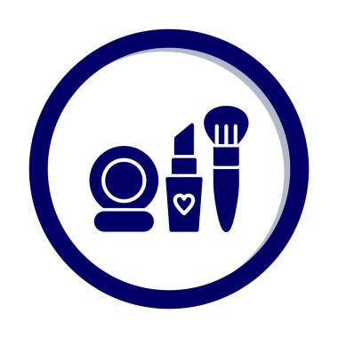 Makyaj araçları web simgesi, vektör illüstrasyonu