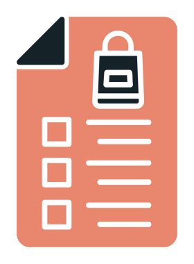 Alışveriş listesi simgesini, illüstrasyon vektör 