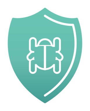 Antivirüs kalkan koruma vektör çizimi tasarımı