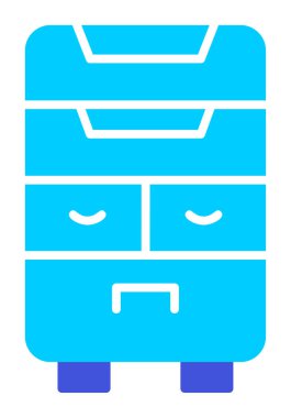 çekmeceler düz simge, vektör çizimi ile klozet 